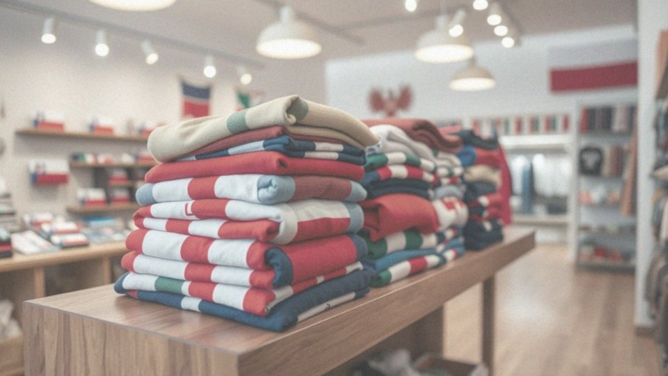 Jakie konkretne produkty można zakupić, np. T-shirt z flagą?