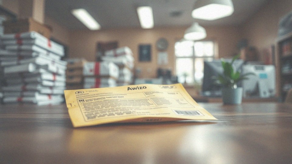 Jakie informacje zawiera awizo dotyczące przesyłki?