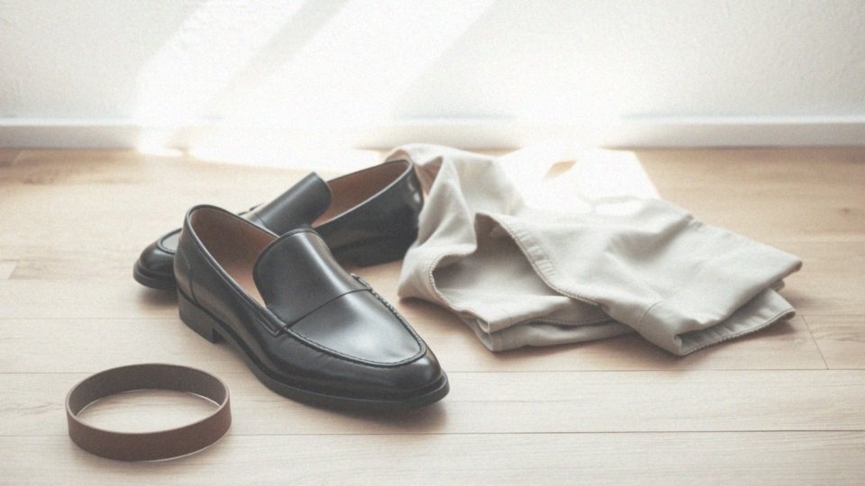 Jakie style męskie można stworzyć łącząc czarne buty i jasne spodnie?
